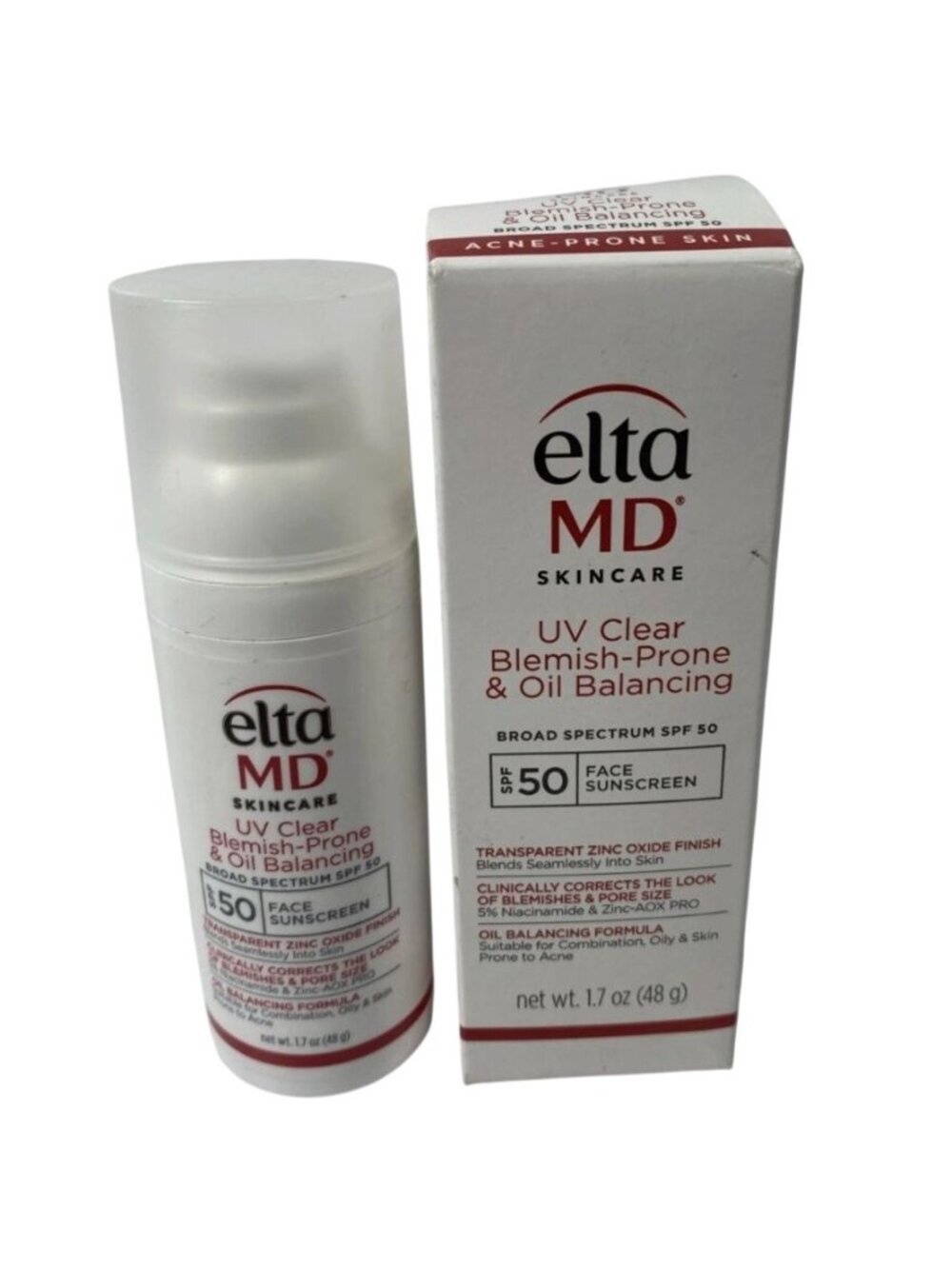 Elta MD Skincare UV Clear Sunscreen Blemish Prone Oil Balancing SPF 50 1.7oz/48g